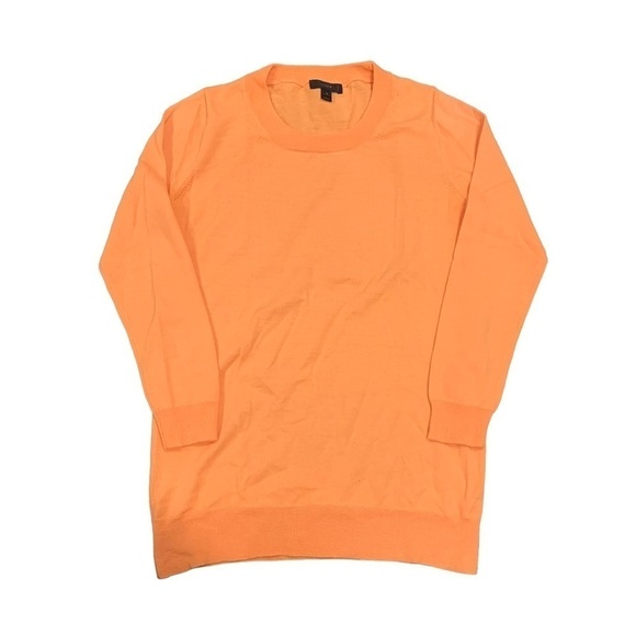 J. Crew lightweight 100% merino wool knit sweater orange size XS - Picture 1 of 6